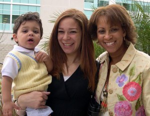 Danielle Schuster (rt.) with daughter and grandson